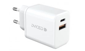 Dviced Wall charger 35W GaN 1 USB-A, 1 USB-C EU, White (DV221006)